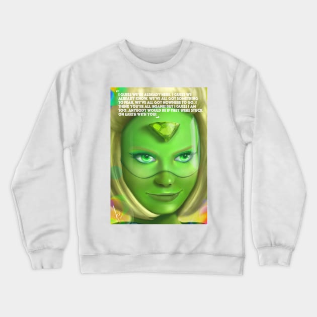 Peridot Crewneck Sweatshirt by Romeow